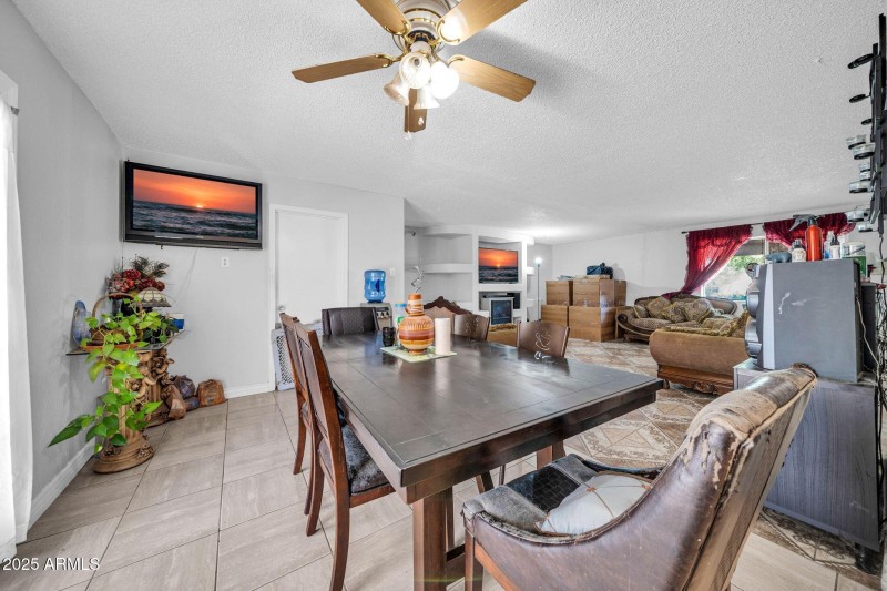 Spacious dining area
