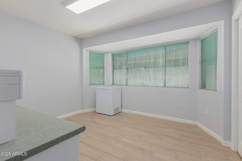 Bay window in guest bedroom