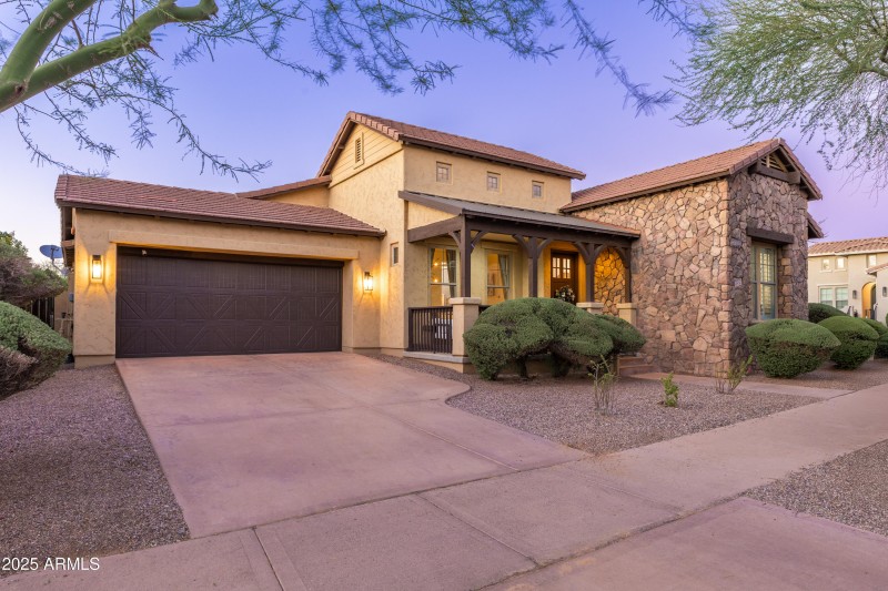 Front of Home at Twilight