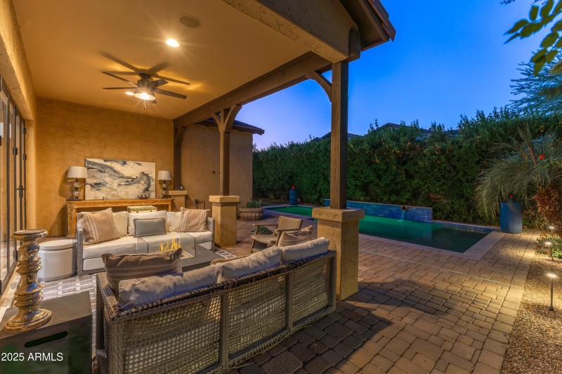 Covered Patio at Twilight