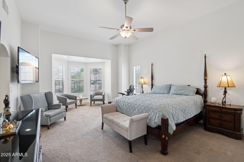 Primary Bedroom with bay window