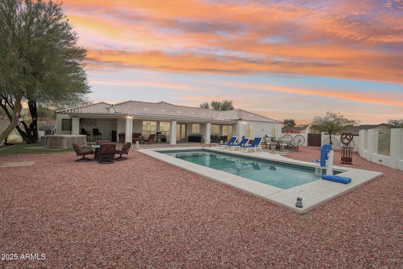 Pool, hot tub, wrap around porch