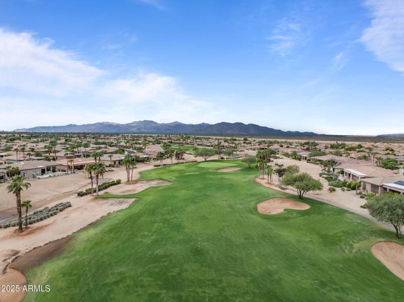 16th fairway behind home