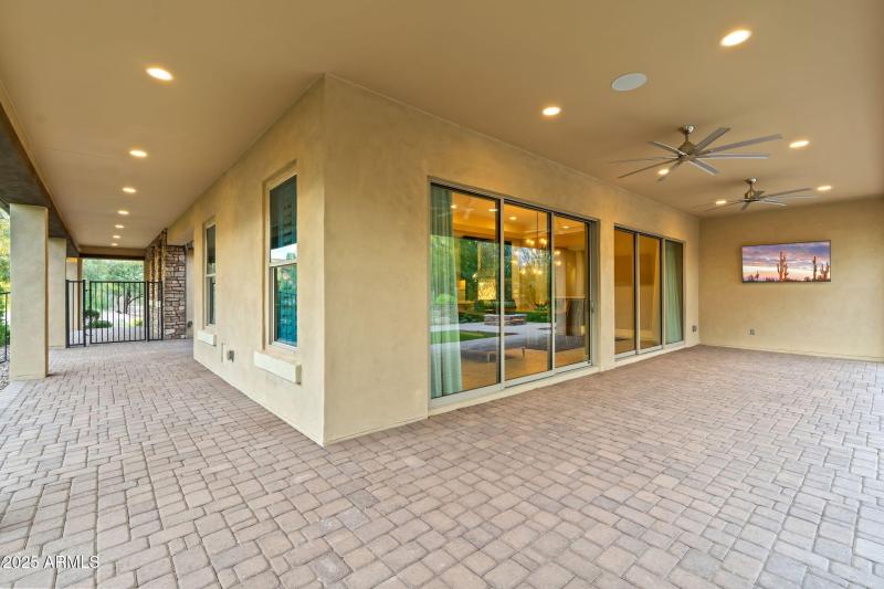 Expansive covered patio
