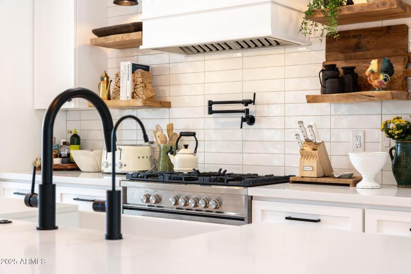 Pot filler and custom hood