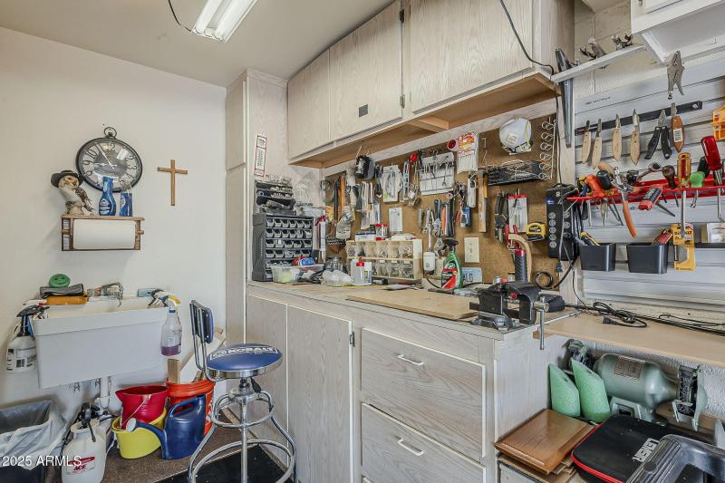 Extra work space in garage