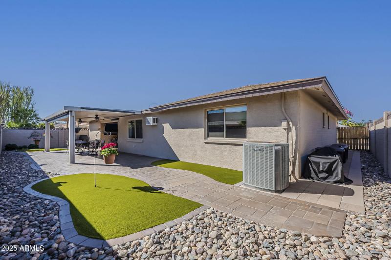 South-facing backyard