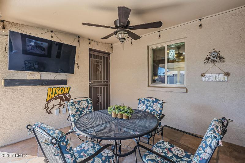 Covered Dining Area with interior access