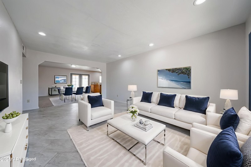 Virtually Staged Family Room