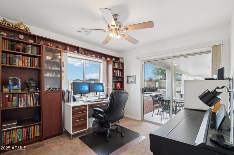 Bedroom 3 w/ Slider door to backyard