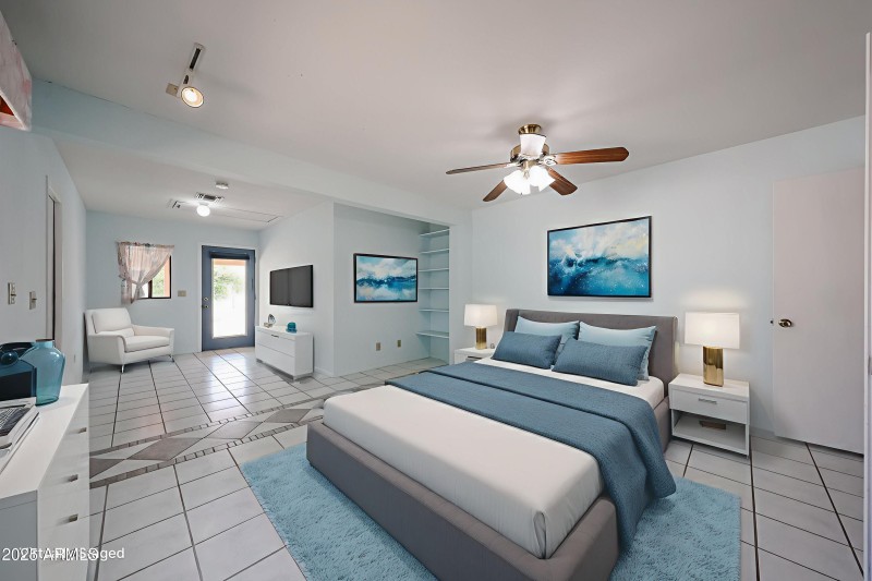 Virtually Staged Primary Bedroom