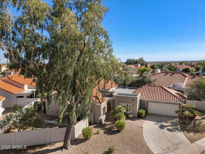 Aerial front of home