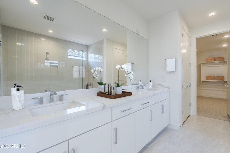 Virtually Staged Primary Bathroom