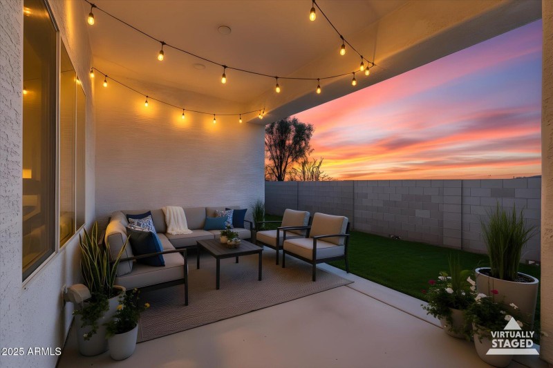 Rear Patio - Sunset