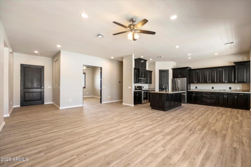 great room, kitchen