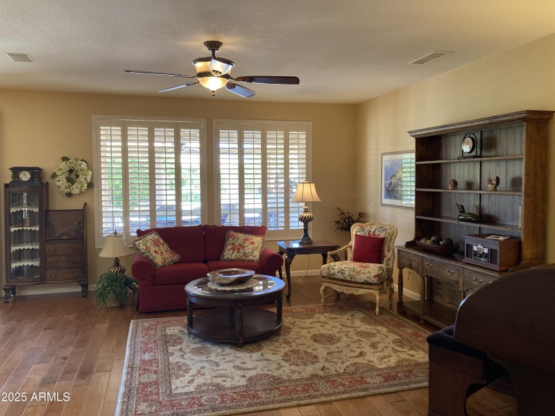 Living Room + Plantation Shutters