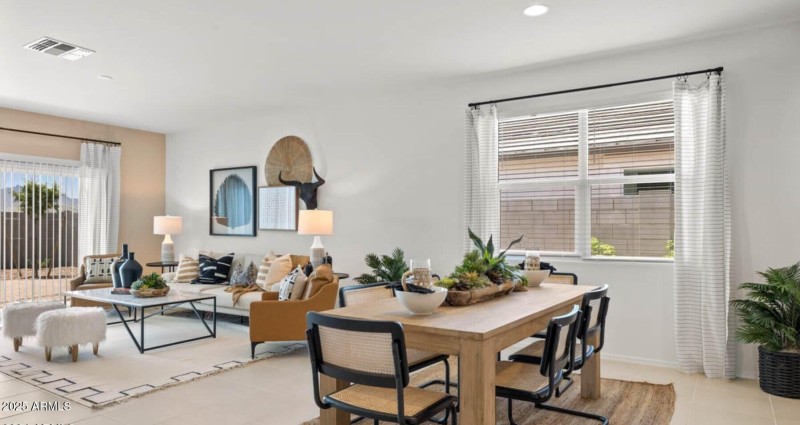 Mockingbird dining living, Model Home