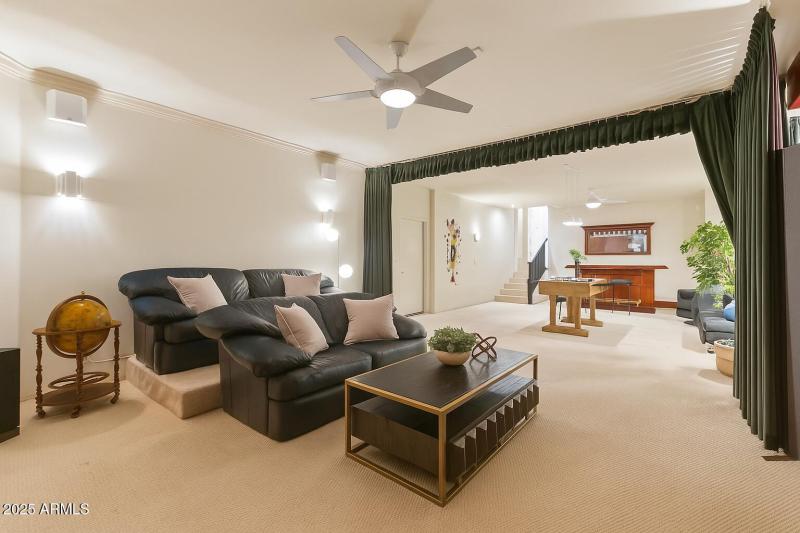 Spacious Basement with Theater and Enter