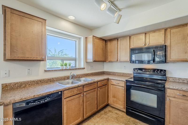 Kitchen with GE appliances