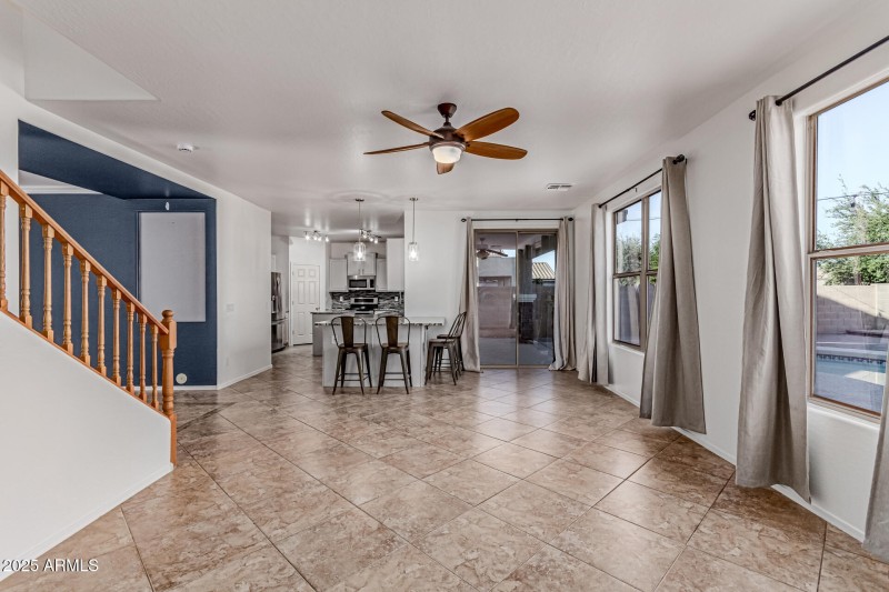 Family Room and Kitchen