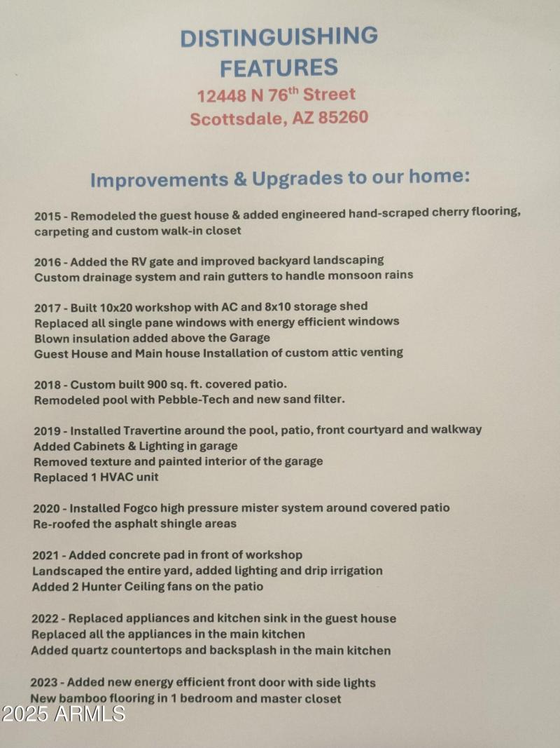 Upgrades & Features
