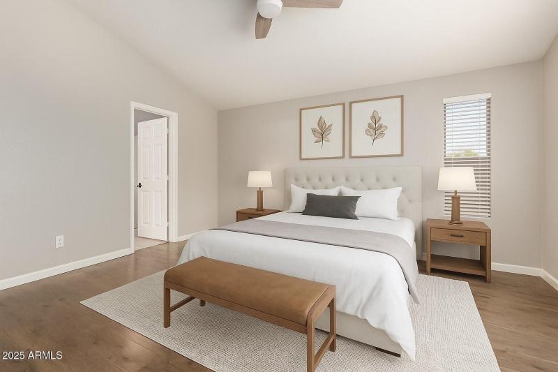 Master bedroom w virtual staging