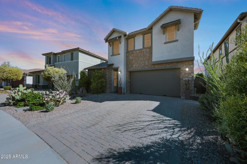 Large pavered driveway