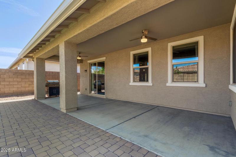 Extended Covered Patio with Pavers