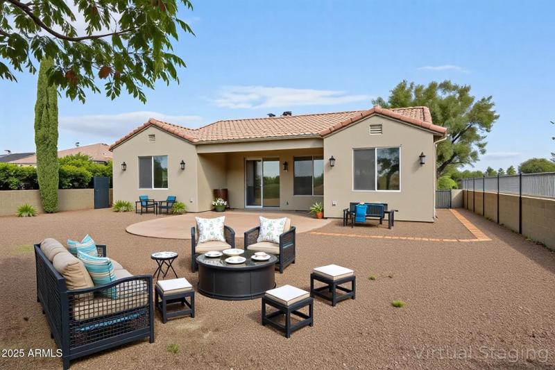 Virtually Staged with Furniture Backyard