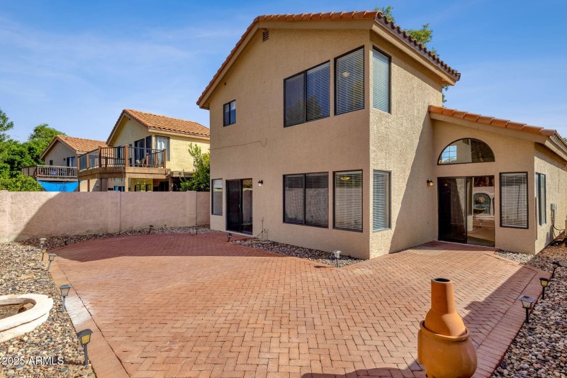 North facing backyard