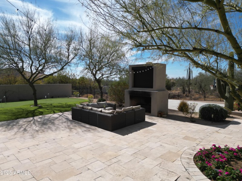 Outdoor TV and Fireplace 2