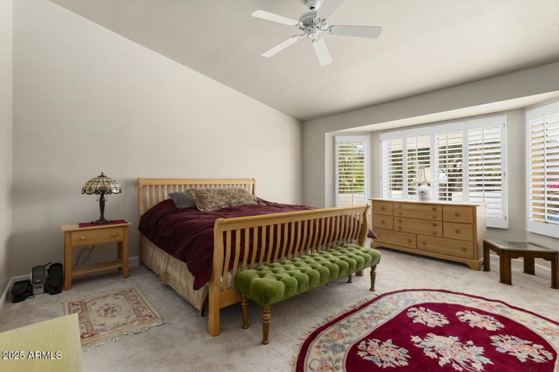 Primary bedroom with bump-out