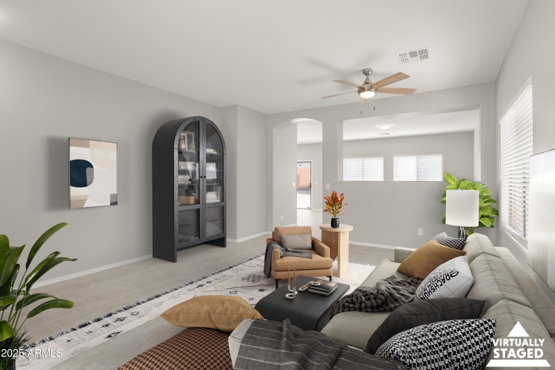 Viirtually Staged Formal Living Room