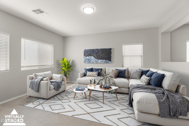 Family Room Virtually Staged