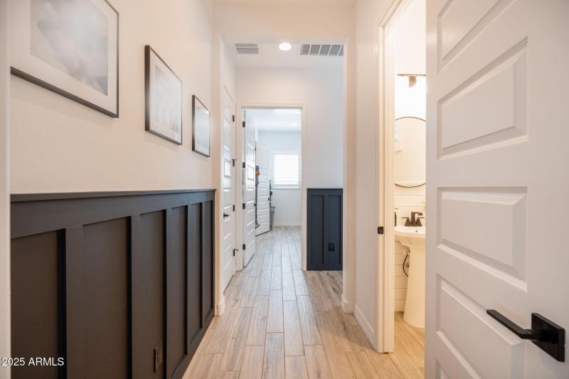 hallway & powder room