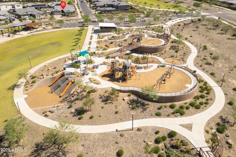 aerial view of neighborhood park