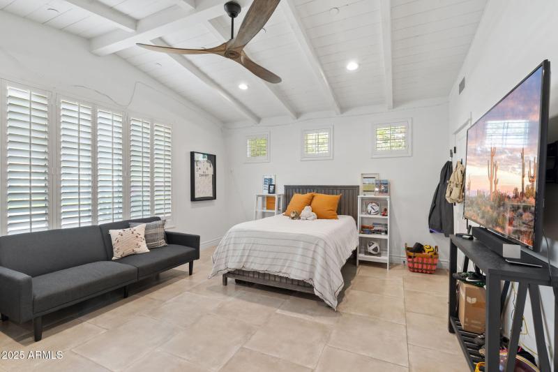 Vaulted Ceiling and Exposed Beams
