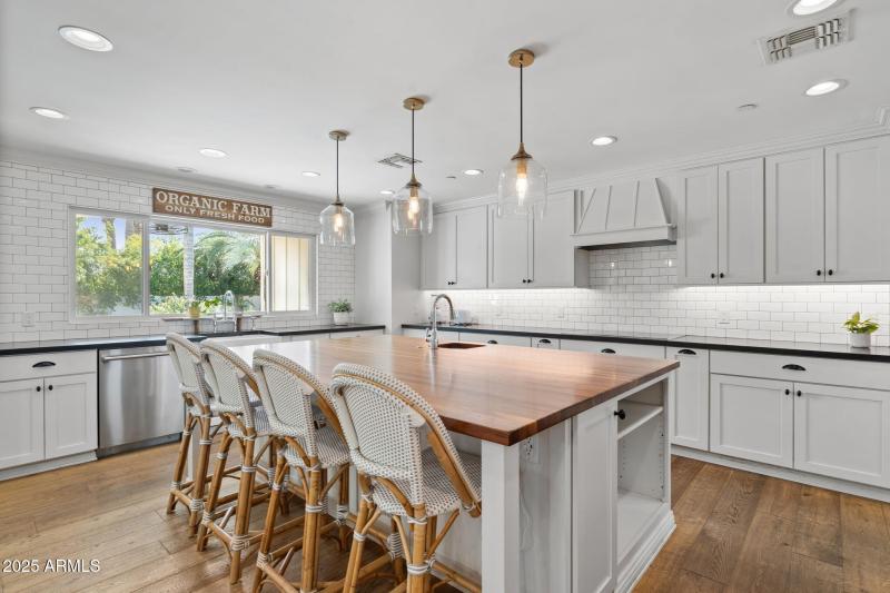 Kitchen w Backyard Views