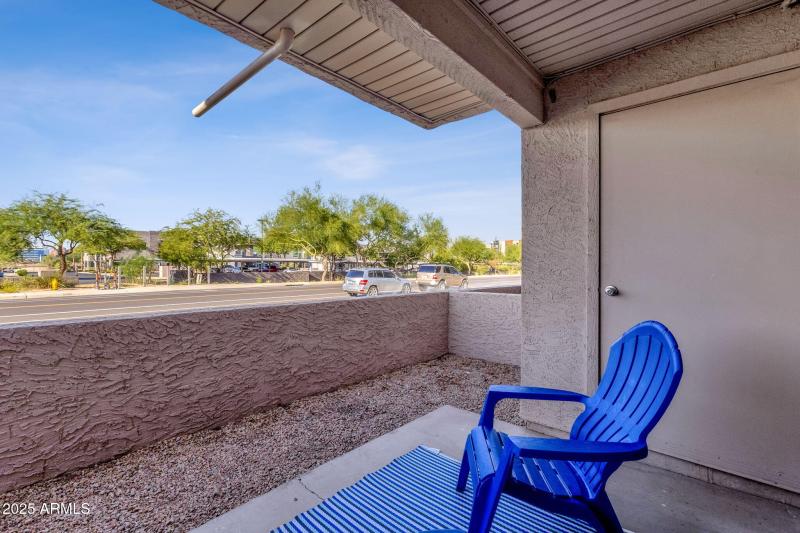 Private storage off patio