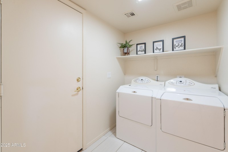Laundry Downstairs off garage