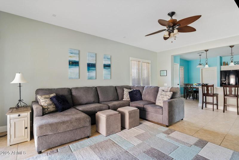 Main living area open to kitchen