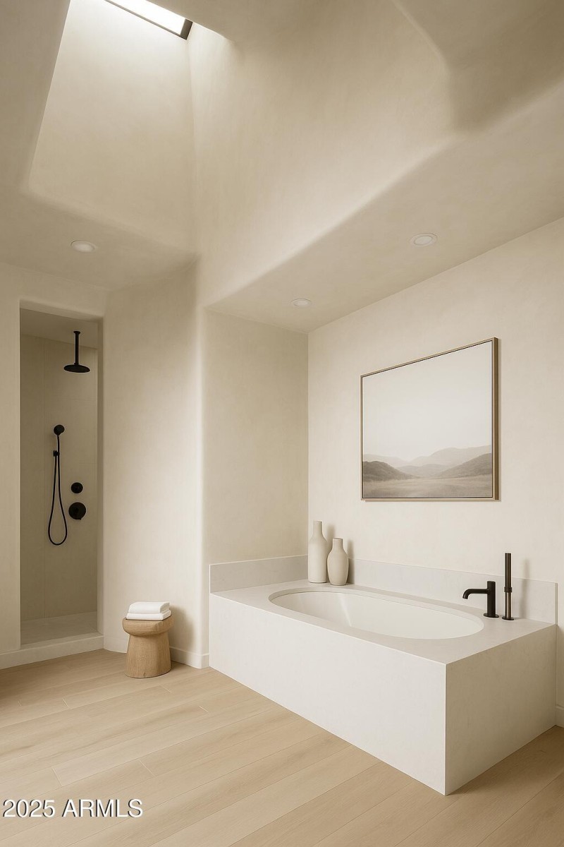 Virtually staged Primary Bathroom