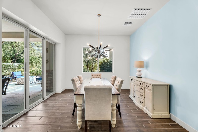 Spacious dining room