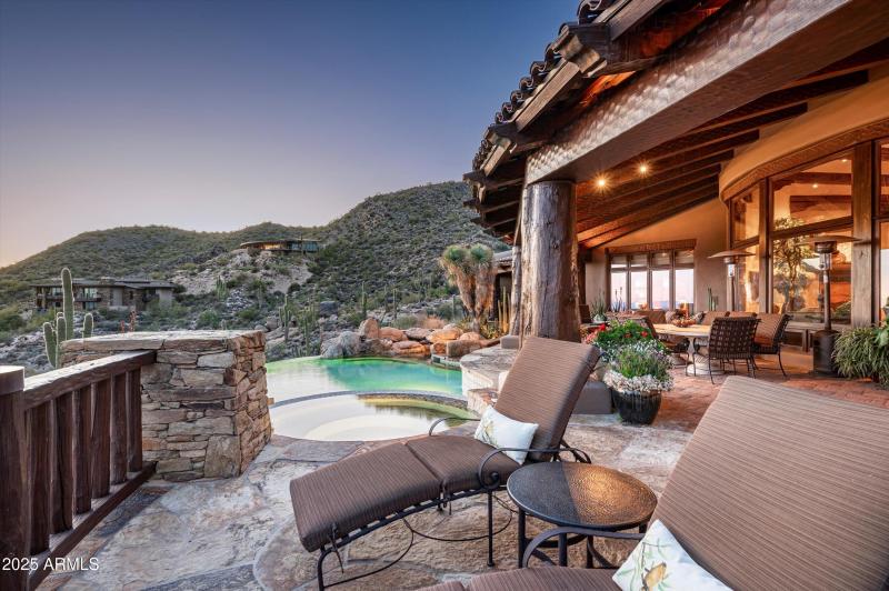 Negative edge pool looking at mountains