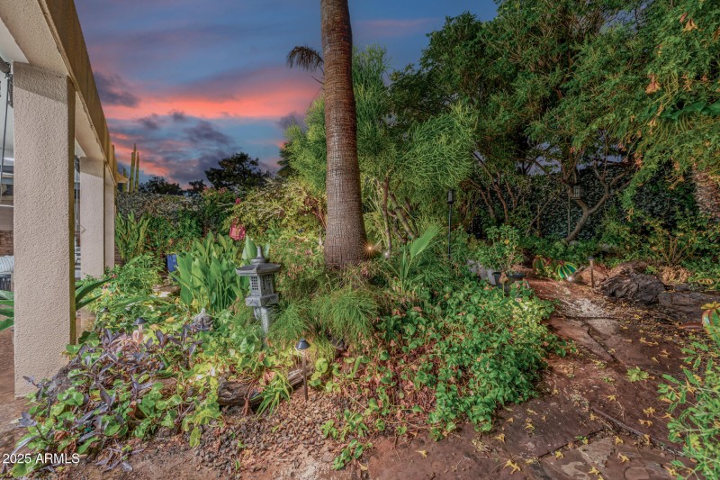 Zen Garden w/ Copper Statues