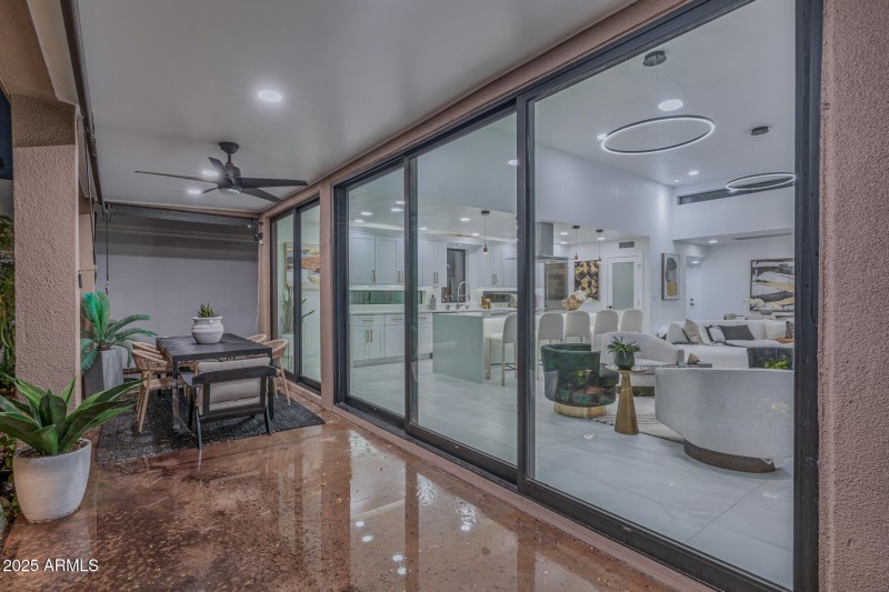 Back Patio view to Living Space