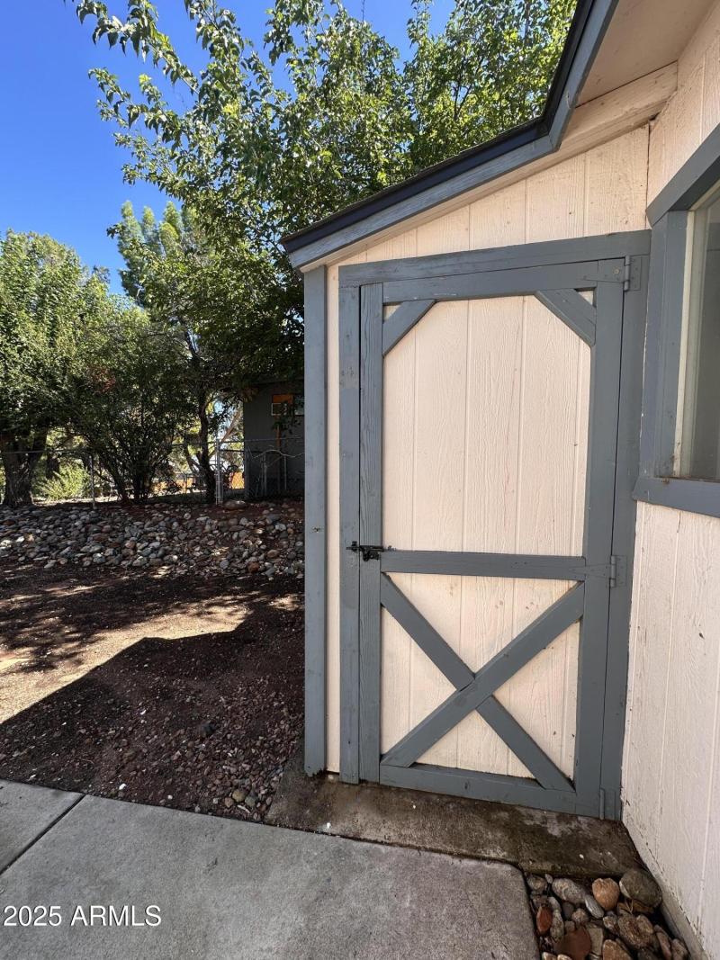 Shed attached to garage