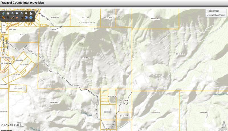 Topo Yarnell Parcels Map
