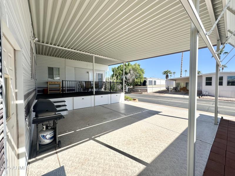 VIEW OF STREET FROM CARPORT