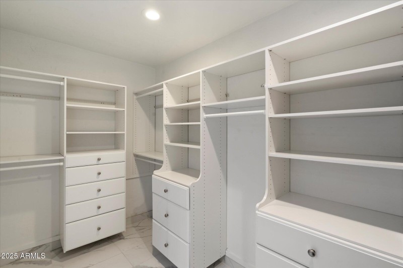 Generous walk-in closet